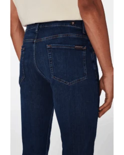 7 For All Mankind Mens Slimmy Crosshatch Roar Jeans, Blue Denim -Boss Shop 7 for all mankind mens slimmy crosshatch roar jeans blue denim p42611 261867 image