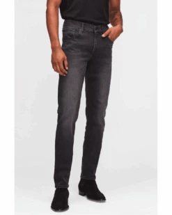 7 For All Mankind Mens Slimmy Tapered Luxe Performance Plus Jeans Washed Black