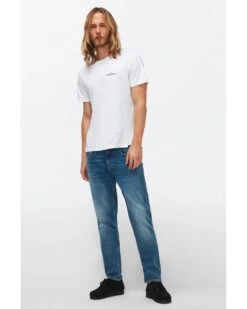 7 For All Mankind Mens Slimmy Tapered Stretch Tek Intuitive Jeans, Mid Blue Denim -Boss Shop 7 for all mankind mens slimmy tapered stretch tek intuitive jeans mid blue denim p41838 244554 image
