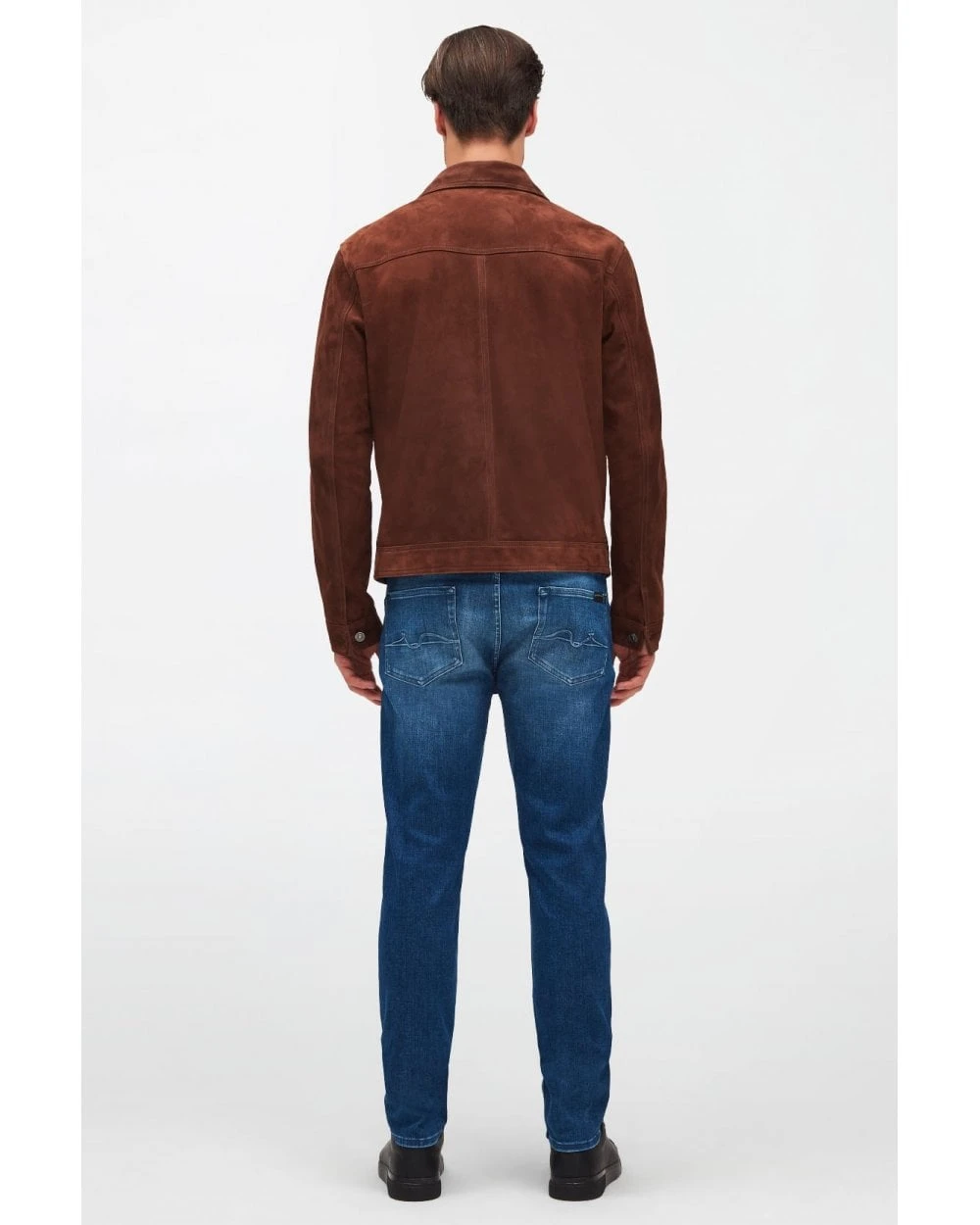 7 For All Mankind Mens Slimmy Tapered Stretch Tek Too Late Jeans, Mid Blue Denim 7 7 For All Mankind Mens Slimmy Tapered Stretch Tek Too Late Jeans, Mid Blue Denim - Image 5