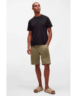 7 For All Mankind Mens Slimmy Weightless Green Chino Shorts -Boss Shop 7 for all mankind mens slimmy weightless green chino shorts p40645 233519 image