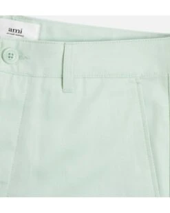 Ami Mens Aqua Green Cotton Gabardine Chino Shorts -Boss Shop ami mens aqua green cotton gabardine chino shorts p40456 237305 image