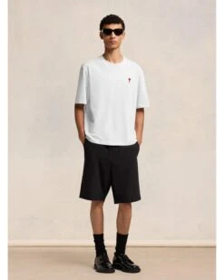 Ami Mens Oversized Heart Logo T-Shirt White -Boss Shop ami mens oversized heart logo t shirt white p44732 284501 zoom
