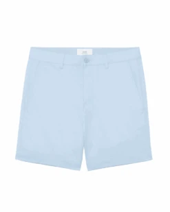 Ami Mens Sky Blue Cotton Gabardine Chino Shorts -Boss Shop ami mens sky blue cotton gabardine chino shorts p40455 237273 image