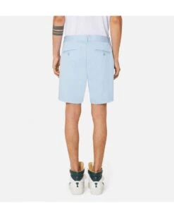 Ami Mens Sky Blue Cotton Gabardine Chino Shorts -Boss Shop ami mens sky blue cotton gabardine chino shorts p40455 237281 image
