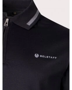 Belstaff Mens Graph Tip Zip Polo Shirt Black -Boss Shop belstaff mens graph tip zip polo shirt black p44764 283936 zoom