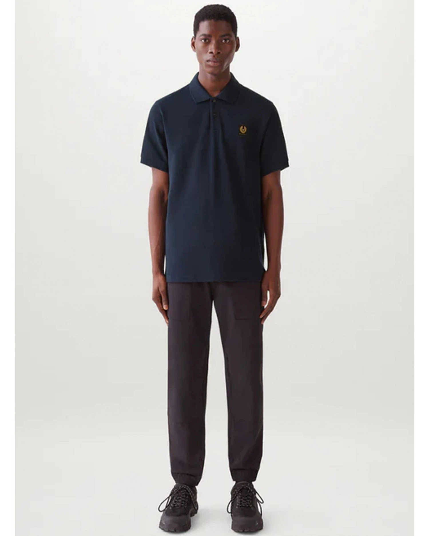 Belstaff Mens Patch Polo Shirt Dark Ink 4 Belstaff Mens Patch Polo Shirt Dark Ink - Image 2