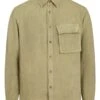 Belstaff Mens Scale Linen Shirt Aloe Green