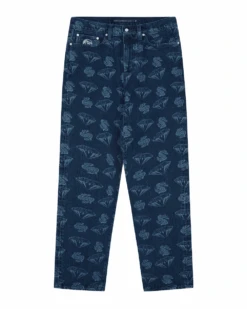 Billionaire Boys Club Mens Diamond And Dollar Print Jeans Indigo