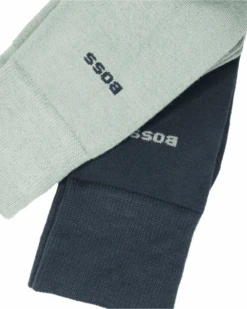 BOSS Mens Bamboo Socks 2 Pack Navy Green -Boss Shop boss mens bamboo socks 2 pack navy green p42841 270495 zoom