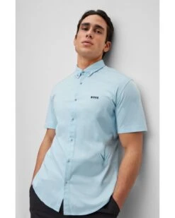 BOSS Mens Biadia Shirt Pastel Blue -Boss Shop boss mens biadia shirt pastel blue p42913 268909 image