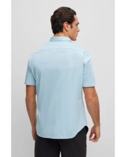 BOSS Mens Biadia Shirt Pastel Blue -Boss Shop boss mens biadia shirt pastel blue p42913 268914 image