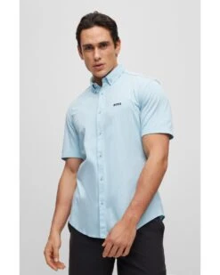BOSS Mens Biadia Shirt Pastel Blue -Boss Shop boss mens biadia shirt pastel blue p42913 268919 image