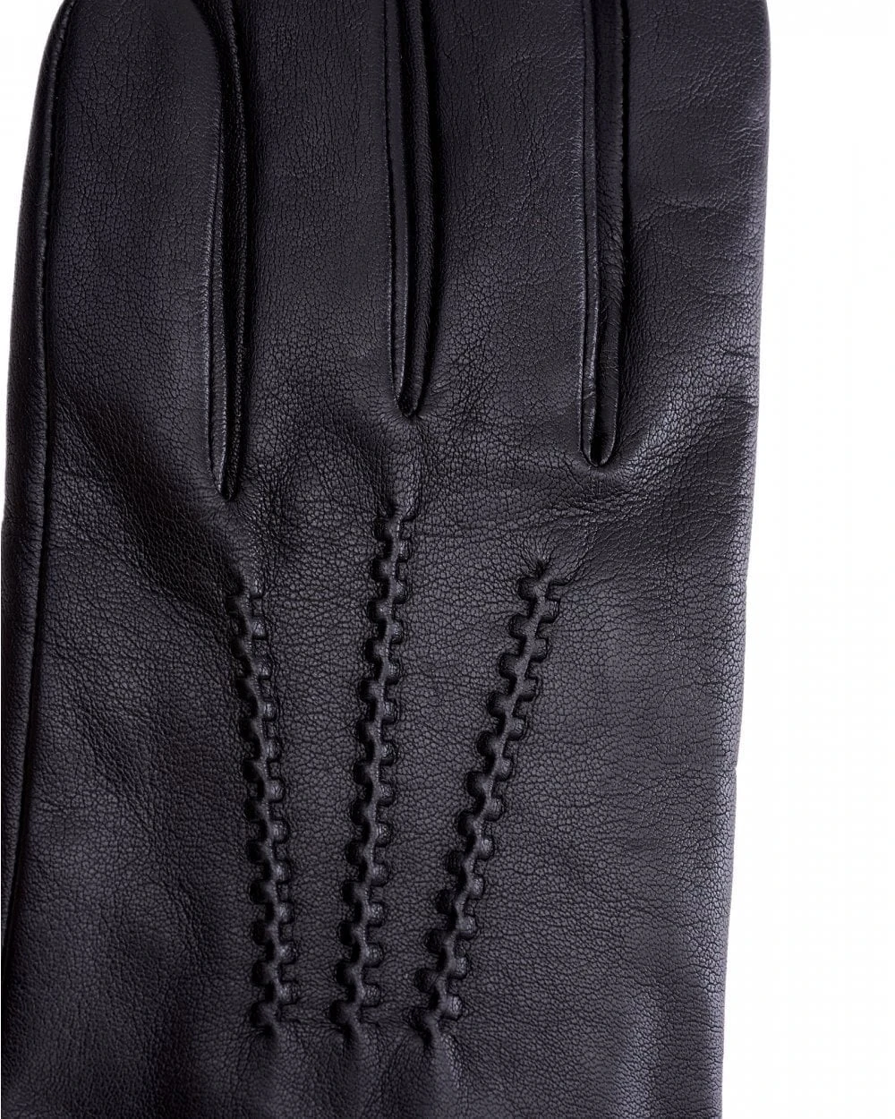 BOSS Mens Black Griffin Leather Gloves 4 BOSS Mens Black Griffin Leather Gloves - Image 2