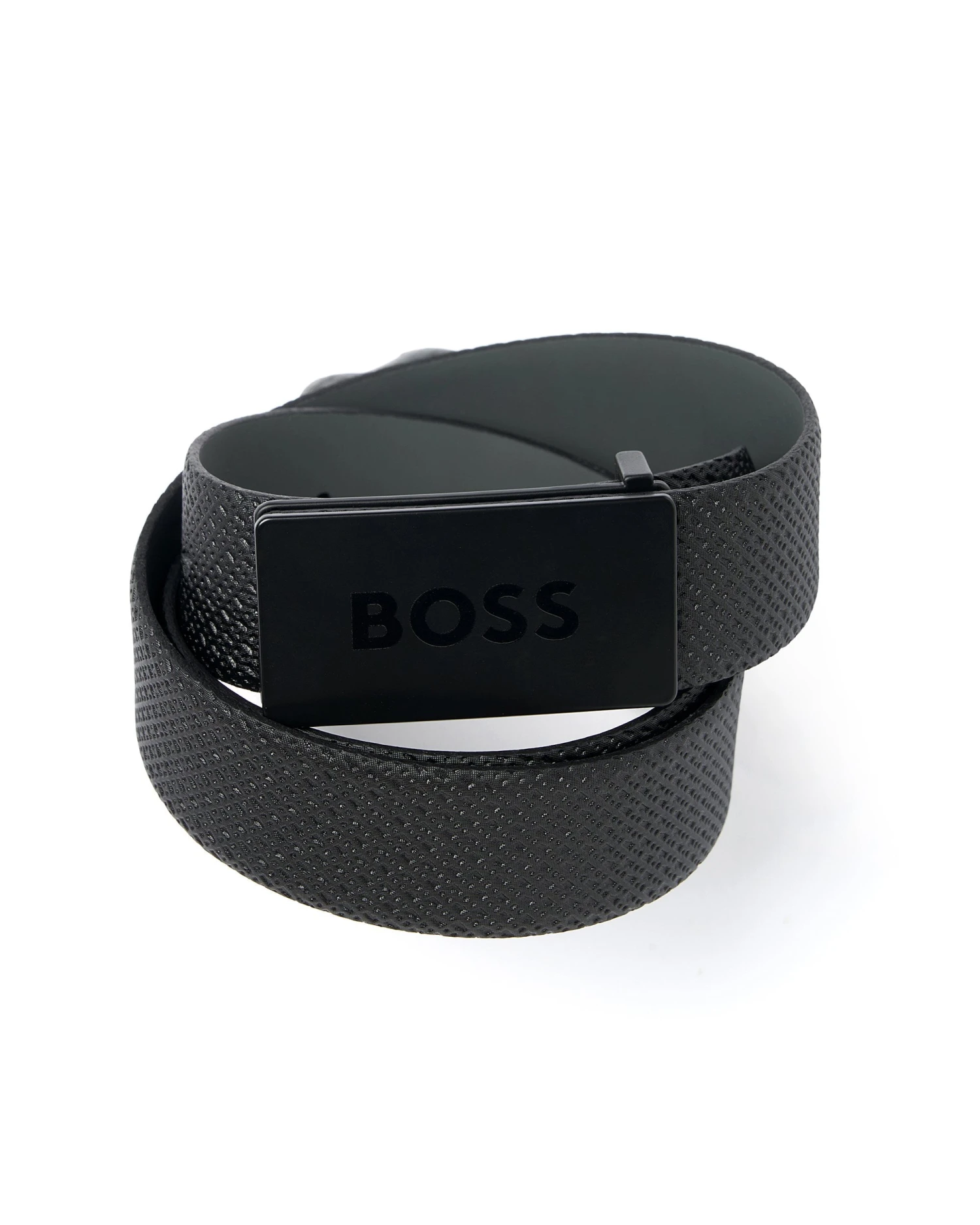 BOSS Mens Black Logo Buckle Belt 3 BOSS Mens Black Logo Buckle Belt