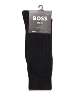 BOSS Mens Black Regular Length Signature Stripe Logo Socks -Boss Shop boss mens black regular length signature stripe logo socks p42734 256266 zoom