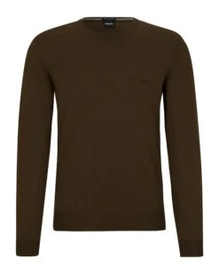 BOSS Mens Botto Knitted Jumper Open Green