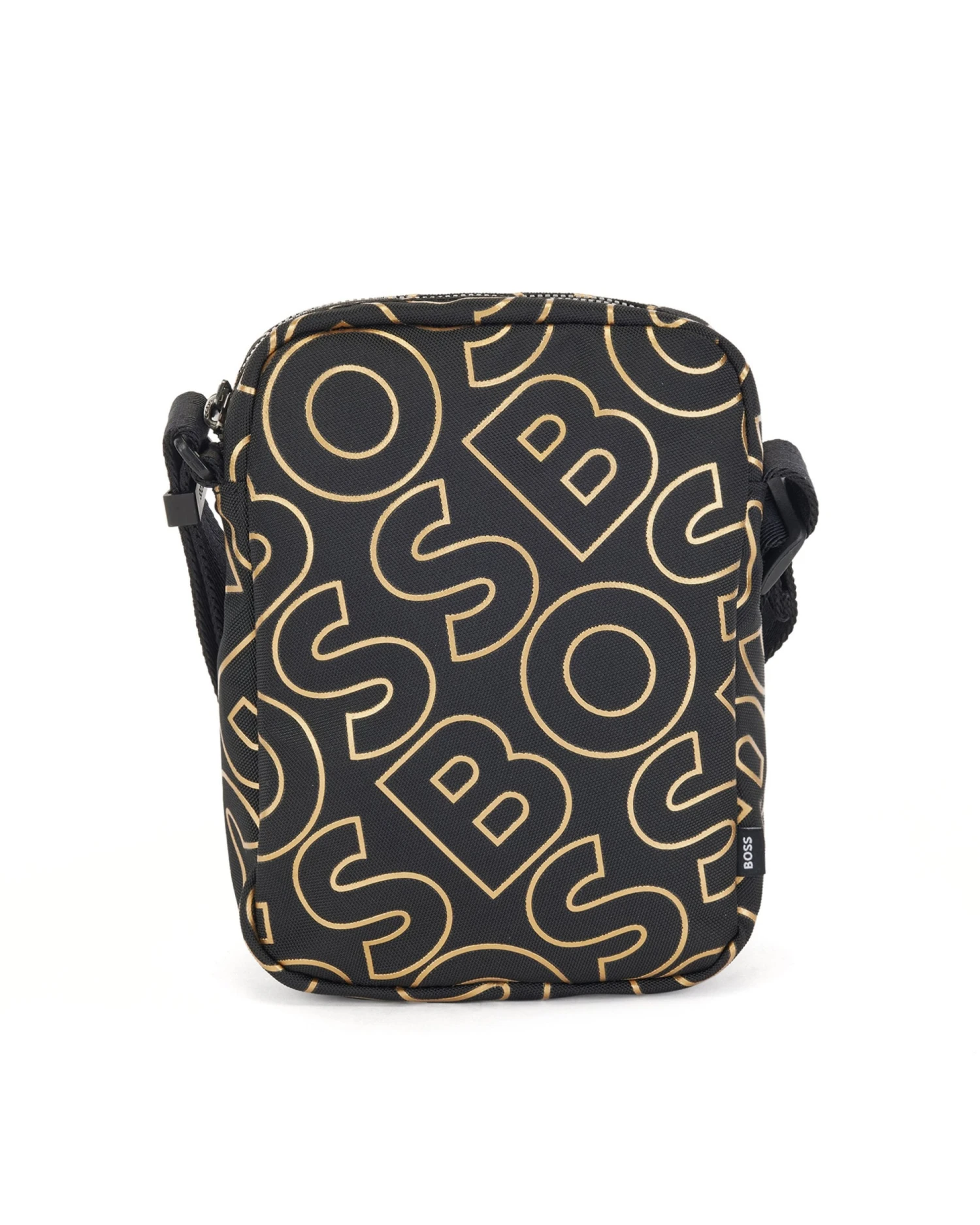 BOSS Mens Catch Black Logo Print Reporter Bag 9 BOSS Mens Catch Black Logo Print Reporter Bag - Image 7