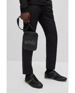 BOSS Mens Catch_GL Black Structured Nylon Logo Neck Pouch Bag -Boss Shop boss mens catch gl black structured nylon logo neck pouch bag p41465 245992 image