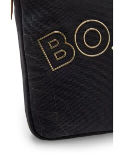 BOSS Mens Catch_GL Black Structured Nylon Logo Neck Pouch Bag -Boss Shop boss mens catch gl black structured nylon logo neck pouch bag p41465 245994 image