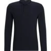 BOSS Mens Cotton Plique Polo Shirt Dark Blue 1 BOSS Mens Cotton Plique Polo Shirt Dark Blue -Boss Shop boss mens cotton plique polo shirt dark blue p43801 276296 zoom