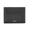 BOSS Mens Crosstown Black Italian Leather Logo Cardholder -Boss Shop boss mens crosstown black italian leather logo cardholder p41457 242100 zoom