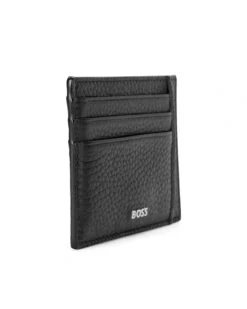 BOSS Mens Crosstown Black Italian Leather Logo Cardholder -Boss Shop boss mens crosstown black italian leather logo cardholder p41457 242101 zoom