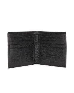 BOSS Mens Crosstown Black Italian Leather Logo Wallet -Boss Shop boss mens crosstown black italian leather logo wallet p41456 242097 zoom