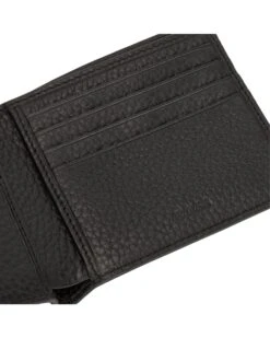 BOSS Mens Crosstown Black Italian Leather Logo Wallet -Boss Shop boss mens crosstown black italian leather logo wallet p41456 242098 zoom