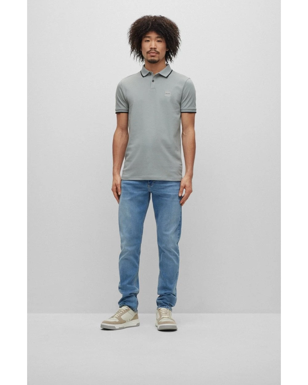 BOSS Mens Delaware Slim Fit Jeans Light Wash 4 BOSS Mens Delaware Slim Fit Jeans Light Wash - Image 2