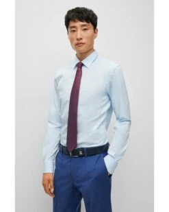 BOSS Mens Diagonal Weave Tie Bright Red -Boss Shop boss mens diagonal weave tie bright red p43780 276698 image