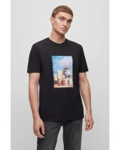 BOSS Mens Dino City T Shirt Black -Boss Shop boss mens dino city t shirt black p43829 276360 image