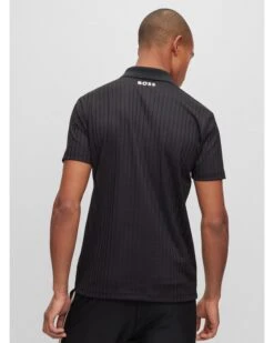 BOSS Mens Drop Needle Paddy Polo Shirt Black -Boss Shop boss mens drop needle paddy polo shirt black p43651 271324 zoom