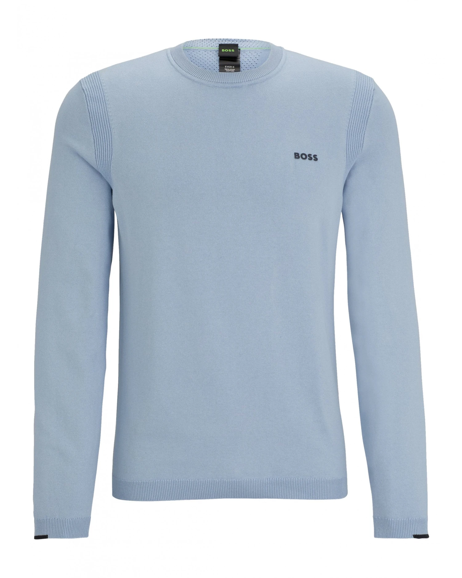 BOSS Boss Mens Ever X Crew Jumper Open Blue 3 BOSS Boss Mens Ever X Crew Jumper Open Blue