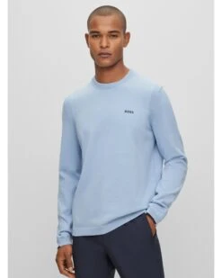 BOSS Boss Mens Ever X Crew Jumper Open Blue 6 BOSS Boss Mens Ever X Crew Jumper Open Blue -Boss Shop boss mens ever x crew jumper open blue p43812 279018 zoom