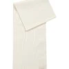 BOSS Mens Foxon White Ribbed-Structure Scarf -Boss Shop boss mens foxon white ribbed structure scarf p40117 218581 image