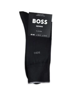 BOSS Mens George Black Egyptian Cotton Socks