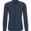 BOSS Mens H Hank Monogram Shirt Open Blue -Boss Shop boss mens h hank monogram shirt open blue p43523 270741 image
