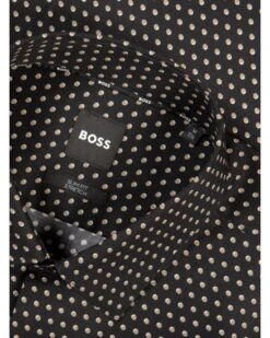 BOSS Mens H Hank Polka Dot Shirt Black -Boss Shop boss mens h hank polka dot shirt black p43757 276579 zoom