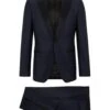 BOSS Mens H Huge Checkered Wool/Silk Slim Fit Tuxedo, Dark Blue Suit -Boss Shop boss mens h huge checkered wool silk slim fit tuxedo dark blue suit p42500 258570 zoom