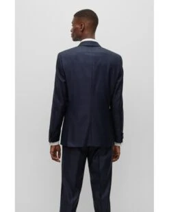 BOSS Mens H Huge Checkered Wool/Silk Slim Fit Tuxedo, Dark Blue Suit 10 BOSS Mens H Huge Checkered Wool/Silk Slim Fit Tuxedo, Dark Blue Suit -Boss Shop boss mens h huge checkered wool silk slim fit tuxedo dark blue suit p42500 258576 zoom