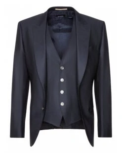 BOSS Mens H-Huge Dark Blue Three-Piece Peak Lapel Suit -Boss Shop boss mens h huge dark blue three piece peak lapel suit p42501 257659 zoom