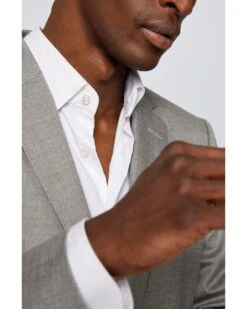 BOSS Mens H-Huge/H-Genius Silver Grey Slim Fit Wool Blend Suit -Boss Shop boss mens h huge h genius silver grey slim fit wool blend suit p40398 233807 image