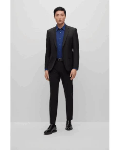 BOSS Mens H-Huge Slim Fit Suit Black -Boss Shop boss mens h huge slim fit suit black p43436 268656 image