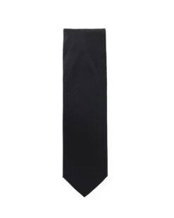 BOSS Mens H-Tie Black Pure Silk-Woven Structure Tie
