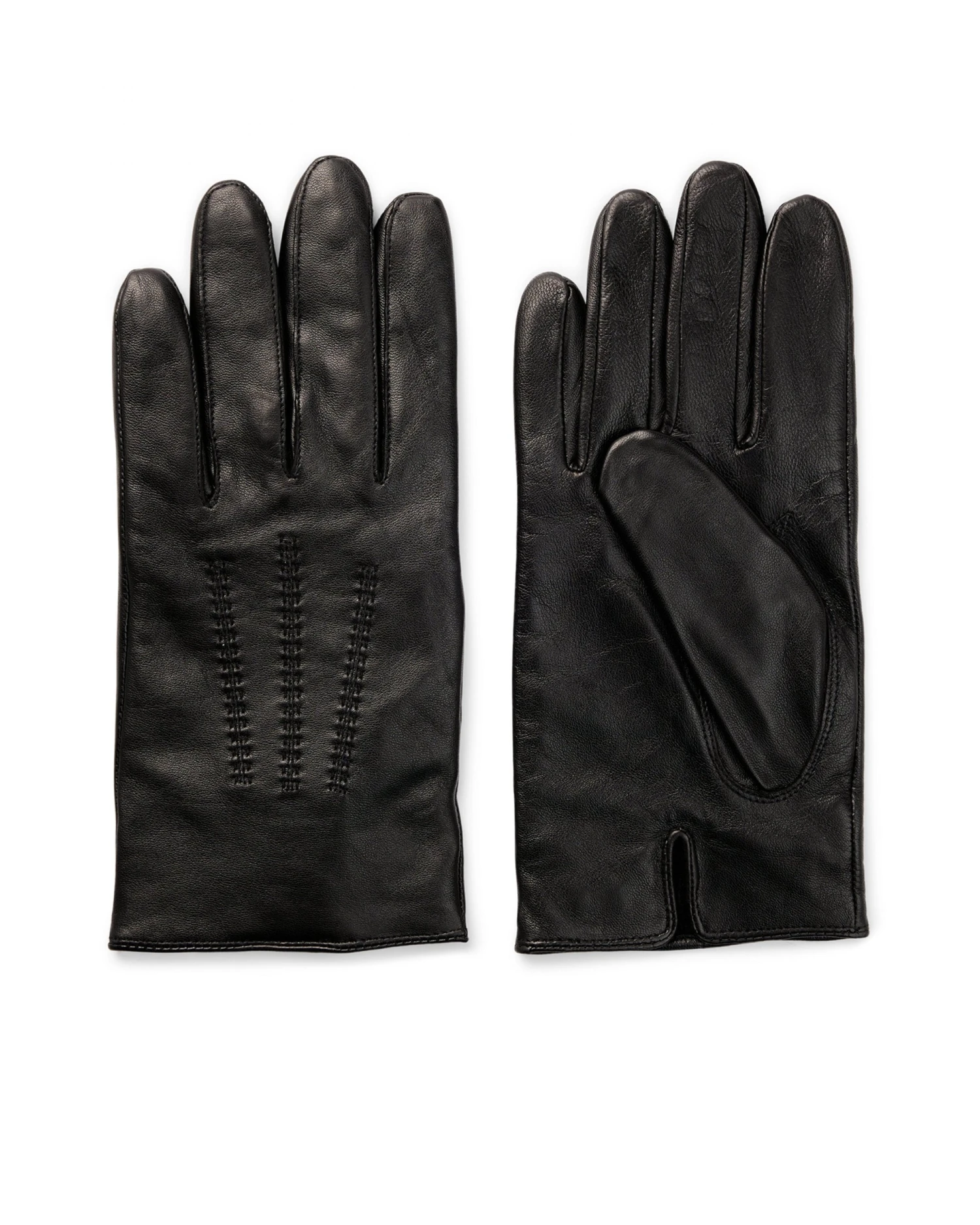 BOSS Mens Hainz5 Black Nappa-Leather Gloves 3 BOSS Mens Hainz5 Black Nappa-Leather Gloves