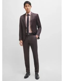 BOSS Mens Hank Kent Easy Iron Poplin Shirt Light Pastel Pink -Boss Shop boss mens hank kent easy iron poplin shirt light pastel pink p44513 280022 zoom