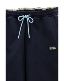 BOSS Mens Headlo Dark Blue Cotton Blend Regular Fit Shorts -Boss Shop boss mens headlo dark blue cotton blend regular fit shorts p41321 239905 image