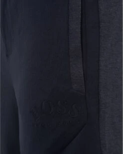 BOSS Mens Headlo Slim Fit Sweatshorts, Navy Marl Jogging Shorts -Boss Shop boss mens headlo slim fit sweatshorts navy marl jogging shorts p42541 246566 image