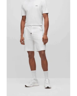 BOSS Mens Headlo Sweat Shorts White -Boss Shop boss mens headlo sweat shorts white p42910 269393 image